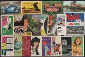 1959-1996 Vegyes reklámos kártyanaptár, 20 db