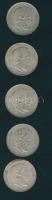 1947. 5Ft Ag "Kossuth" (5x) T:3,3-