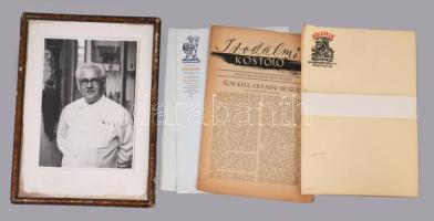 1940-1950 Az Exodus kiadó történetével kapcsolatos gyűjtemény. A hiánypótló kiadó reklámanyagai, klf reklámkiadványok, könyvnapi prospektusok, Kner Imre levele, könyvjelzők, standjukról fotók, valamint Szabó Imre (1904-1958): szerkesztő az Exodus könyvkiadó alapítójának autográf feljegyzéssel készített bibliográfiája, fotója, Összesen kb 100 db nyomtatvány. Érdekes anyag a kiadó történetét kutató Petővári Ágnes hagyatékából  A kiadóról bővebben:  https://epa.oszk.hu/00000/00021/00340/pdf/MKSZ_EPA00021_1989_105_02_166-176.pdf