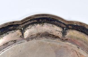 Ezüst (Ag) tálca, jelzett, d: 34 cm, nettó 660g