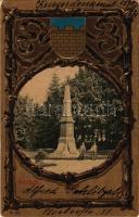 1902 Bautzen, Kriegerdenkmal / military monument. Eduard Rühls Art Nouveau, floral, litho frame with...