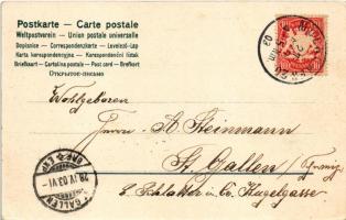 1903 München, Munich; Karlstor-Rondel / square, gate. Rostock &amp; Co. Art Nouveau, litho frame...