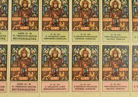 1938 Szt. István év - III. Magyar Nemzeti Bélyegkiállítás, Május havában Bélyegotthon alapítása, 25 ...