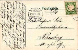 1910 München, Munich; Karolinenplatz / square. Art Nouveau, litho s: Carl Kunst (EK)