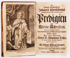 Johannes Chrysostomos (Aranyszájú Szent János): Predigten und kleine Schriften I-II. Aus dem Griechi...