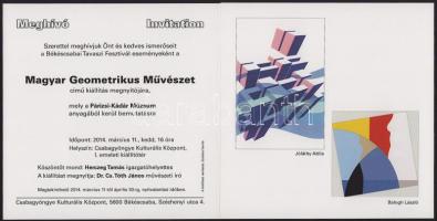 2014 Magyar Geometrikus Művészet 2 db prospektus és 1 db meghívó. + 2013 Térgeometrika Paris 2008-20...