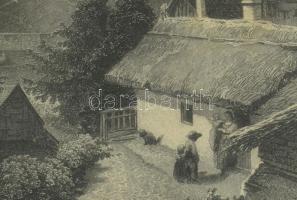 Ludwig Rohbock (1820-1883)-Johann Poppel (1807-1882): Esztergom, Gran, acélmetszet, papír, jelzett a...