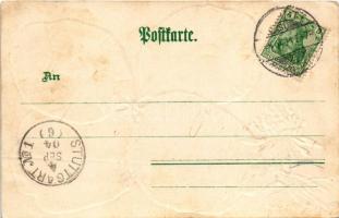 1904 Aalen, Rathaus, Kath. Kirche, Bahnhof, Postamt, Evang. Kirche / town hall, Catholic church, rai...