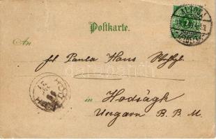 1899 Hamburg, Altona. Das neue Rathaus / town hall, tram. Transparentpostk. "Meteor" hold ...