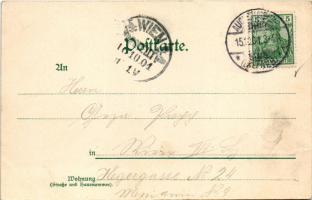 1901 Augustusburg, Schloss / castle. Mohr &amp; Dutzaner Art Nouveau, floral, litho frame (tear)