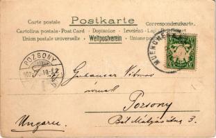 1902 München, Munich; Löwenbräukeller / beer hall, palace. Ebner &amp; Guhra Kunstanstalt Art No...