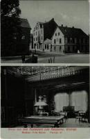 1910 Wülfrath, Gruss aus dem Restaurant zum Ratskeller (Besitzer Fritz Korten) / restaurant, interio...