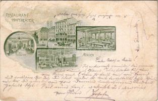 1907 München, Munich; Restaurant Hoftheater. Wein Restaurant, Billardsaal, Restauration. Art Nouveau...