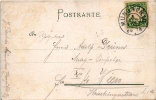 1907 München, Munich; Restaurant Hoftheater. Wein Restaurant, Billardsaal, Restauration. Art Nouveau...