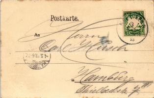 1903 München, Munich; Café Orient, interior with pool tables. E. Keppler (small tear)