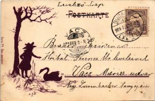 1901 Frankfurt am Main, Hauptbahnhof / railway station, tram. Schaar &amp; Dathe Art Nouveau, fl...