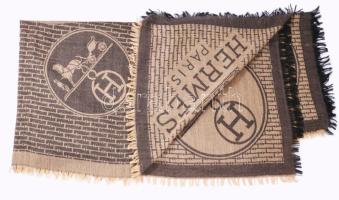 Hermés Paris nagyméretű kendő, 65% cashmere, 140x140 cm