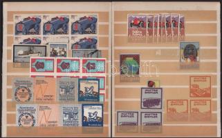 ca 1910 Magyar levélzáró tétel 3 berakólap oldalon: Nyomtatvány vándorkiállítás, Benz, Auto Daimler, Tátra Adria túraút