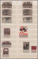 Millenium, Jubilehe, stb kiállítási témájú levélzáró összeállítás kétoldalas berakólapon