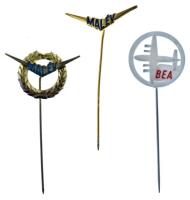 3db-os repülős jelvénytétel, benne "MALÉV", "BEA (British European Airways)" T:AU,XF