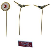 4db-os repülős jelvénytétel, benne "MALÉV", "Turkish Airlines", "Interflug" T:AU,XF