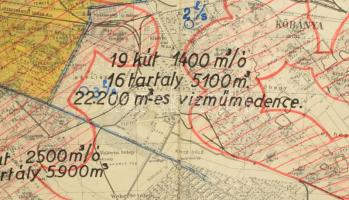 1931 Budapest és környékének térképe a vízművek jelölésével, 1 : 25.000, M. Kir. Állami Térképészet,...
