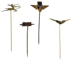 4db-os repülős jelvénytétel, benne "MALÉV", "Sabena", "Československé Aerolinie", "Air India" T:AU,XF