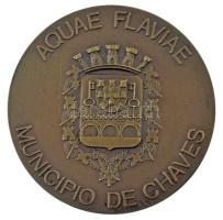 Portugália DN "Aquae Flaviae - Municipio de Chaves" kétoldalas bronz emlékérem (70mm) T:AU Portugal ND "Aquae Flaviae - Municipio de Chaves" bronze commemorative medallion (70mm) C:AU
