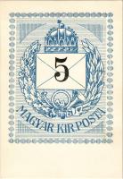 Magyar Királyi Posta kék 5 Krajcáros bélyege / Hungarian 5 Kreuzer blau stamp (non PC) (EK)