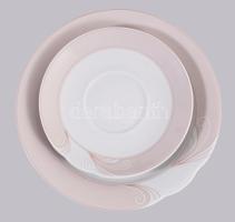 Bavaria vintage krémrózsaszín 6 személyes reggeliző készlet, csésze alátéttel és desszertes tányér. ...