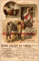 1901 Megy a juhász szamáron... Petőfi dalai. Kunz József és Társa kiadása. Posner és Fia / Hungarian...