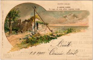 1901 A csárda romjai... Petőfi dalai. Kunz József és Társa kiadása. Posner és Fia / Hungarian folklo...