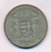 1930. 5P Ag "Horthy jobbra" T:F patina
Adamo P8