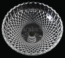 Ólomkristály talpas kínáló, hibátlan, d: 21 cm, m: 15,5 cm