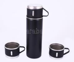 Vacuum flask set termosz készlet poharakkal, díszdobozban.