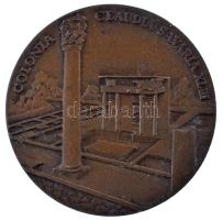 Iván István (1905-1968) 1972. "Colonia Claudia Savaria XLIII / "Savaria Nemzetközi Táncverseny és Magyar Táncbajnokság" egyoldalas bronz emlékérem (60mm) T:AU