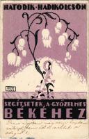 1918 Segítsetek a győzelmes békéhez! Hatodik hadikölcsön propaganda / WWI K.u.K. military loan propa...