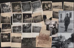 Vegyes katonai fotó tétel, 25 db, változó állapotban, 5,5x6 cm és 12,5x9 cm között