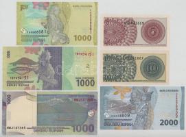 Indonézia 1964. 5s + 10s + 2013. 1000R + 2016. 1000R + 2022. 1000R + 2000R T:UNC-AU
Indonesia 1964....