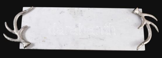 Vadász stílusú 6 személyes italszervírozó készlet, italos üveg, 6 darab römer pohár, agancsalakú fog...