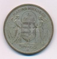 1930. 5P Ag "Horthy jobbra" T:F patina
Adamo P8