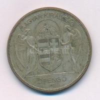 1930. 5P Ag "Horthy jobbra" hajas T:VF patina
Adamo P8