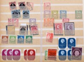 Holland portók és gyarmatok , 845 db bélyeg és hozzá még 38 db holland bélyeg, 10 lapos A4-es berakó...