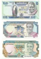 Zambia DN(1980-1988) 10K + DN(1989-1991) 10K + 20K T:UNC-AU Zambia DN(1980-1988) 10 Kwacha + ND(1989-1991) 10 Kwacha + 20 Kwacha C:UNC-AU Krause P#26, P#31, P#32