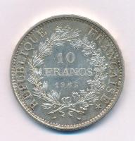 Franciaország 1965. 10Fr Ag T:AU patina France 1965. 10 Francs Ag C:AU patina Krause KM#932