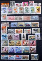 Szovjetunió gyűjtemény 1960-as évekbeli teljes kiadásokkal, 12 lapos nagyalakú berakóban