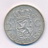 Hollandia 1963. 2 1/2G Ag "Julianna" T:XF Netherlands 1963. 2 1/2 Gulden Ag "Juliana" C:XF Krause KM#185