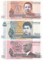 Kambodzsa 2014. 100R + 500R + 2022. 200R T:UNC Cambodia 2014. 100 Riels + 500 Riels + 2022. 200 Riels C:UNC Krause P#65, P#66, P#65A