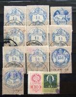 67 db illetékbélyeg berakóban