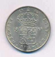 Svédország 1965. 2Kr billon "VI. Gusztáv Adolf" T:XF patina Sweden 1965. 2 Kronor billon "Gustaf VI Adolf" C:XF patina Krause KM#815